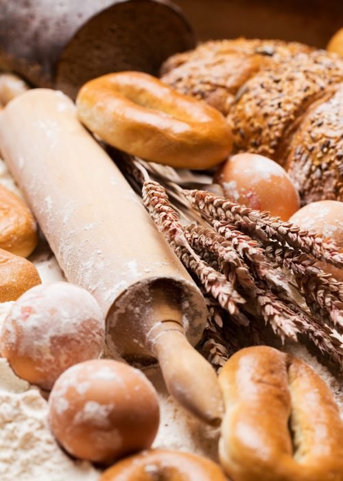 Bakery. Fresh bread, eggs and bagels